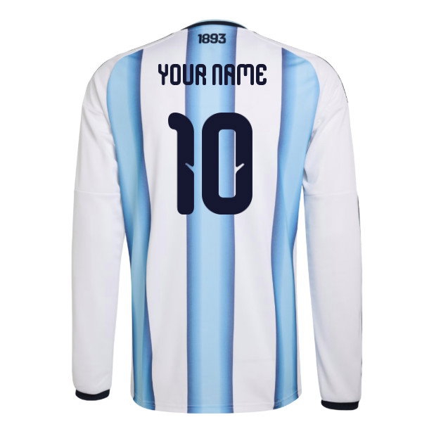 2026 2027 Argentina Long Sleeve Shirt Name) Home Apparel (Your-ProGear Kits